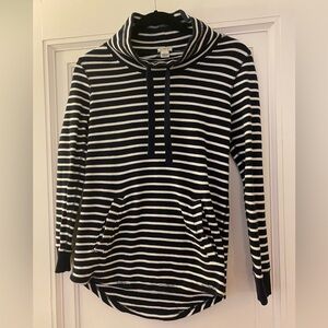 UEC  jcrew brand xss navy blue and white mock turtleneck top